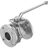Ball valve Series: VZBF Stainless steel/PTFE Handle PN20 Flange 2.1/2" (65)